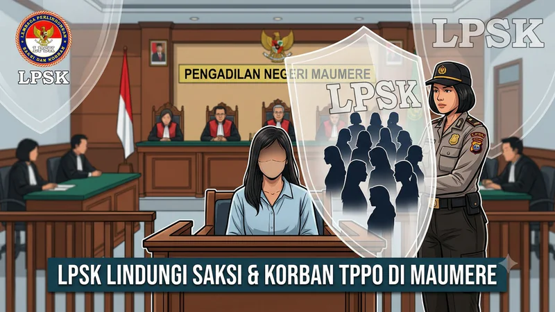 LPSK Dampingi 13 Korban TPPO Asal Jabar Bersaksi di PN Maumere