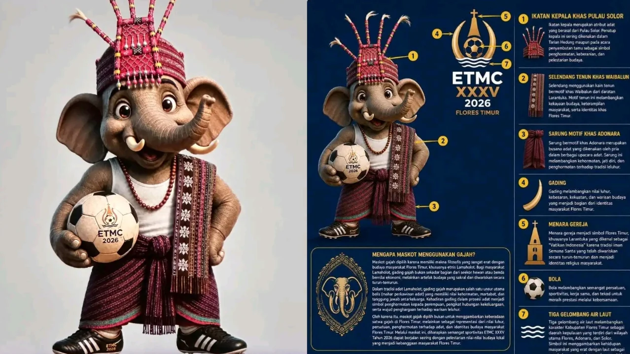 Maskot ETMC XXXV Flores Timur 2026 Tuai Polemik, Penggunaan AI dalam Proses Desain Jadi Sorotan